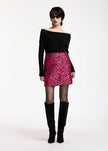 Essentiel Antwerp- Kinley Mini Skirt - Fuchsia Voltage - Edit by Elaine Turner