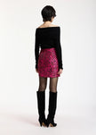 Essentiel Antwerp- Kinley Mini Skirt - Fuchsia Voltage - Edit by Elaine Turner