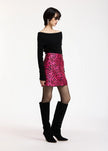 Essentiel Antwerp- Kinley Mini Skirt - Fuchsia Voltage - Edit by Elaine Turner
