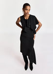Essentiel Antwerp- Know Knitted Top with Frill - Black - Edit by Elaine Turner