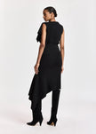Essentiel Antwerp- Know Knitted Top with Frill - Black - Edit by Elaine Turner