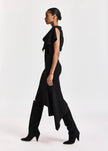 Essentiel Antwerp- Know Knitted Top with Frill - Black - Edit by Elaine Turner