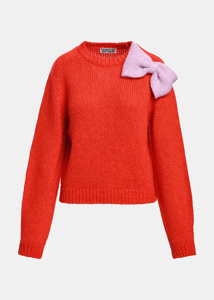 Essentiel Antwerp- Kollier Pullover with Bow - Loose Juice - Edit by Elaine Turner