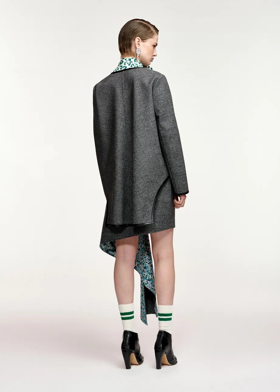 Essentiel Antwerp- Kuniko Draping Mini Skirt - Steel Pulse - Edit by Elaine Turner