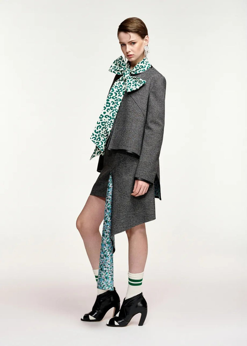 Essentiel Antwerp- Kuniko Draping Mini Skirt - Steel Pulse - Edit by Elaine Turner