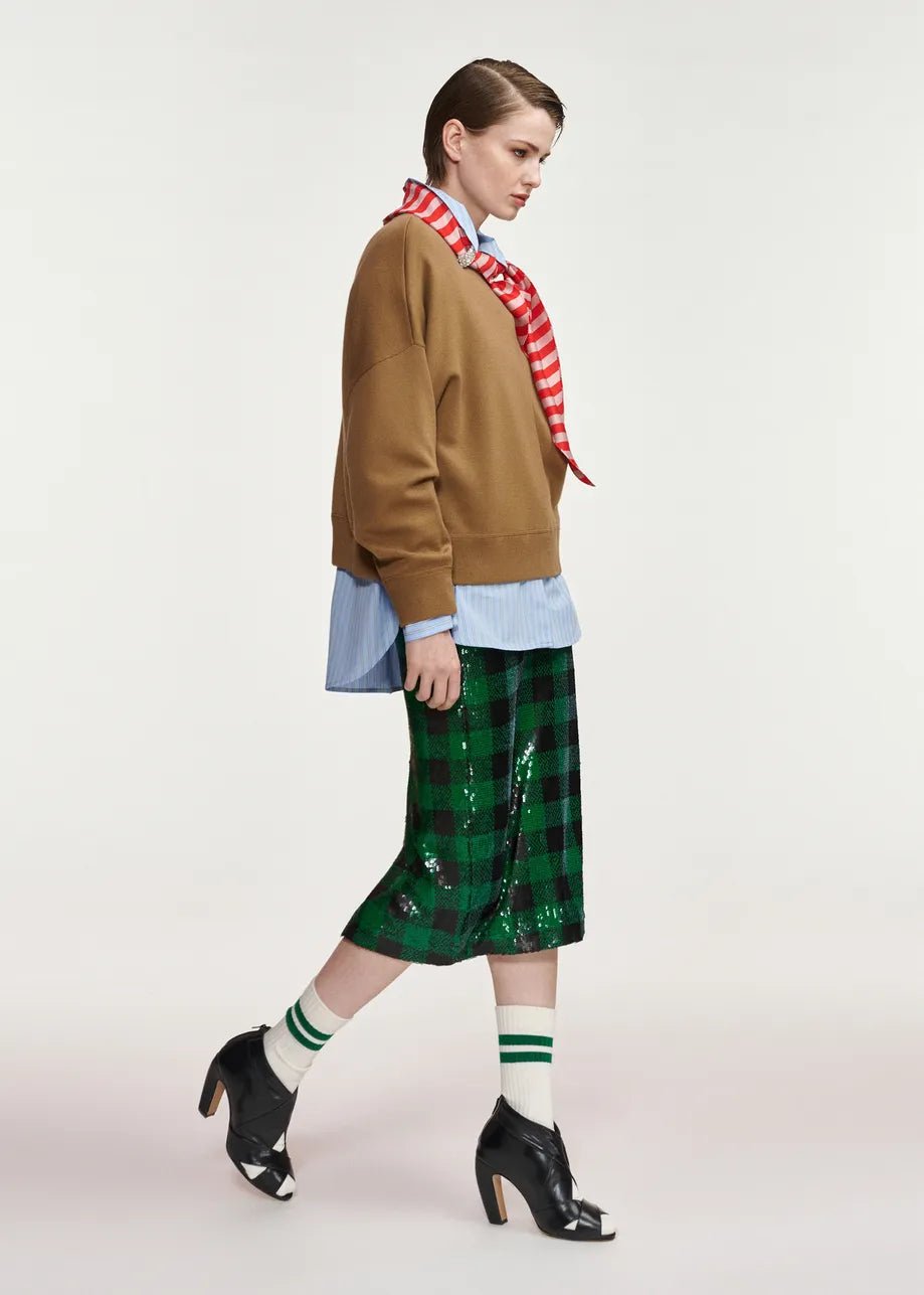 Essentiel Antwerp- Kurtis Pullover with Scarf - Camel Club - Edit by Elaine Turner