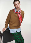 Essentiel Antwerp- Kurtis Pullover with Scarf - Camel Club - Edit by Elaine Turner