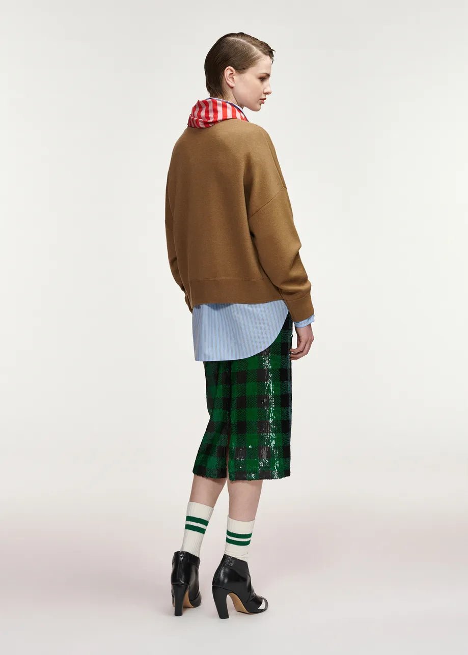 Essentiel Antwerp- Kurtis Pullover with Scarf - Camel Club - Edit by Elaine Turner
