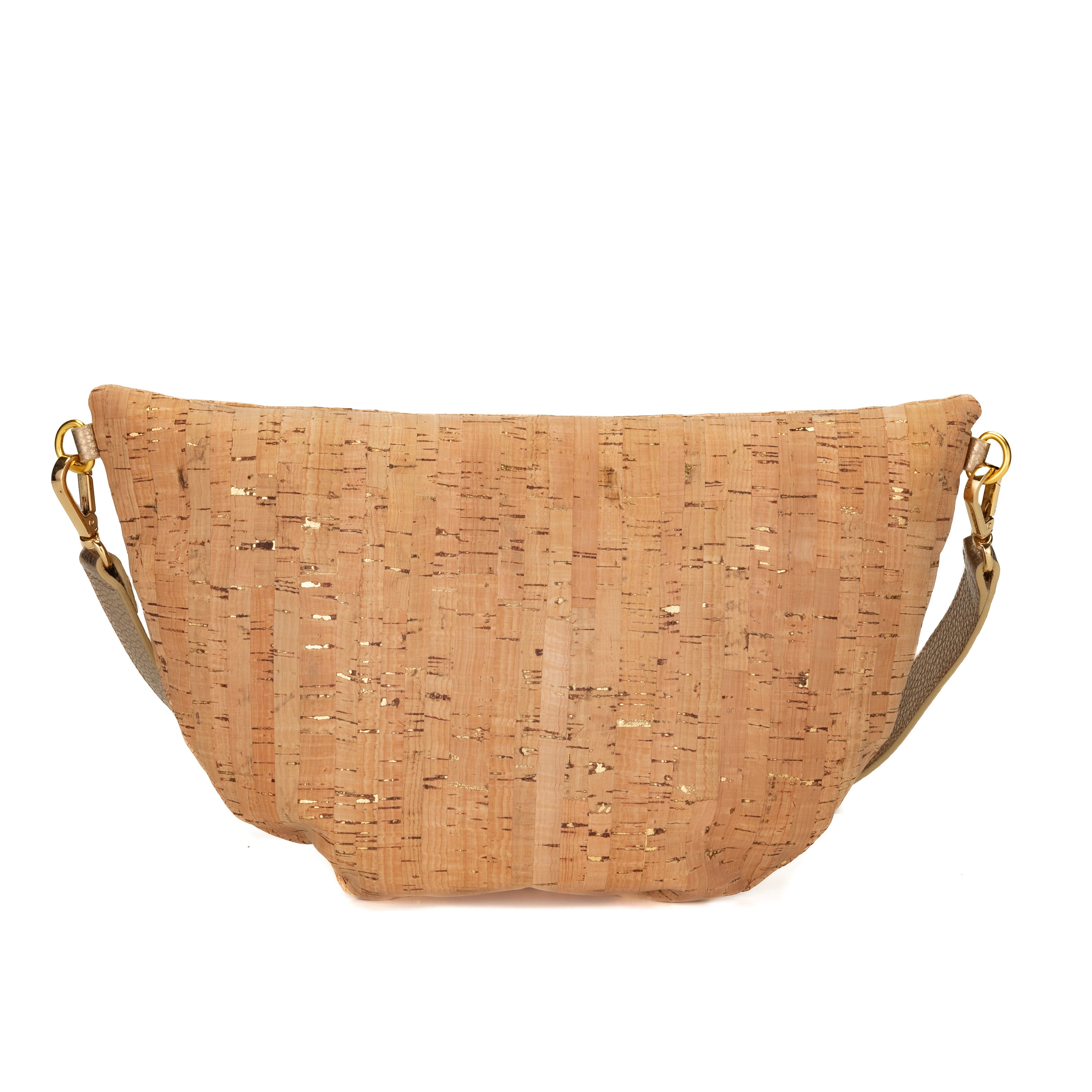 Fannie Belt Bag/Crossbody- Cork with Gold Flecks and ORO Leather Strap