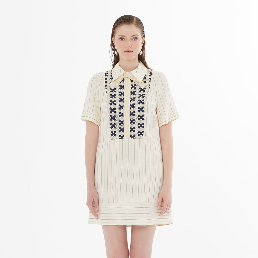 Gizia- Ecru Shift Dress - Edit by Elaine Turner