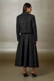 Gizia- Jacquard Embellished Cropped Jacket - Black - Edit by Elaine Turner