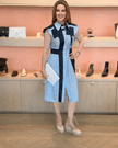Gizia- Mixed Media Tailored Dress - Edit by Elaine Turner