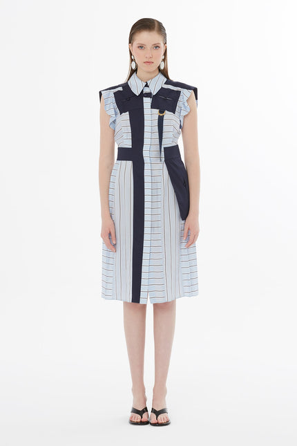 Gizia- Mixed Media Tailored Dress - Edit by Elaine Turner