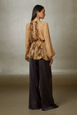 Gizia- Snake Print Belted Blouse - Original - Edit by Elaine Turner