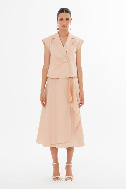 Gizia- Tailored Blush Blouse - Edit by Elaine Turner