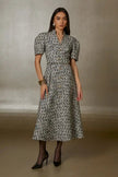 Gizia- Textured Tweed Midi Dress - Black - Edit by Elaine Turner