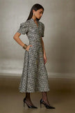 Gizia- Textured Tweed Midi Dress - Black - Edit by Elaine Turner