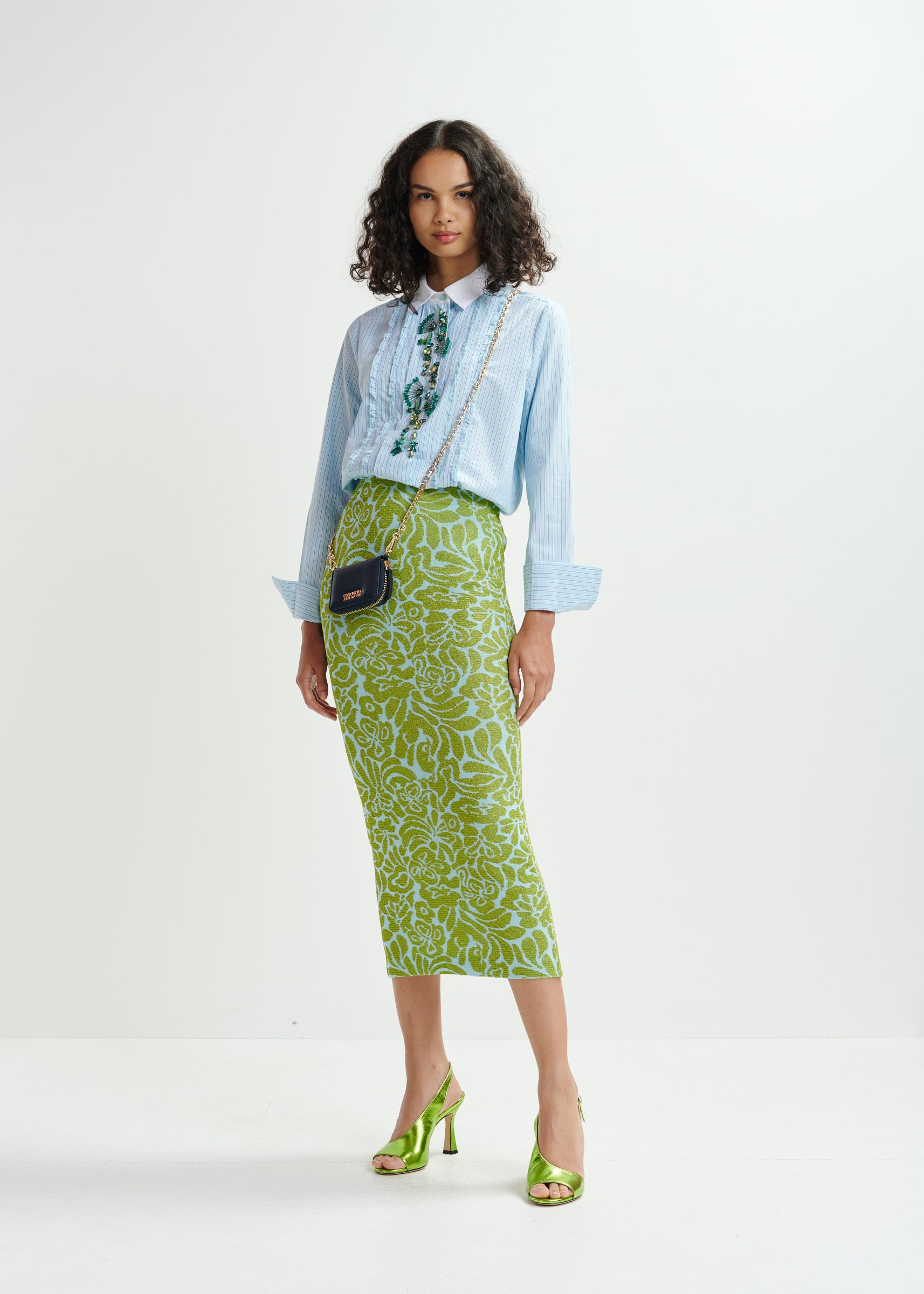 Halpaca Lurexx Jacquard Skirt
