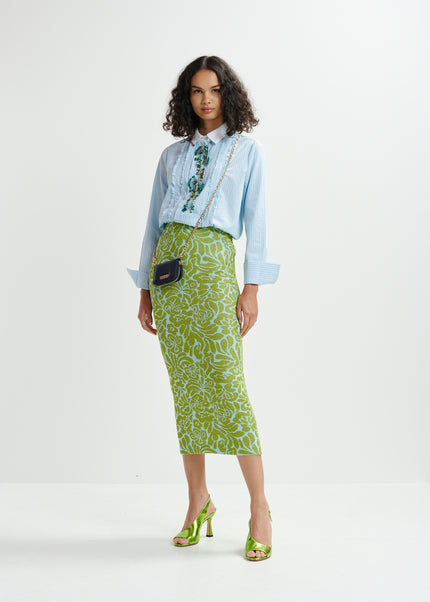 Halpaca Lurexx Jacquard Skirt