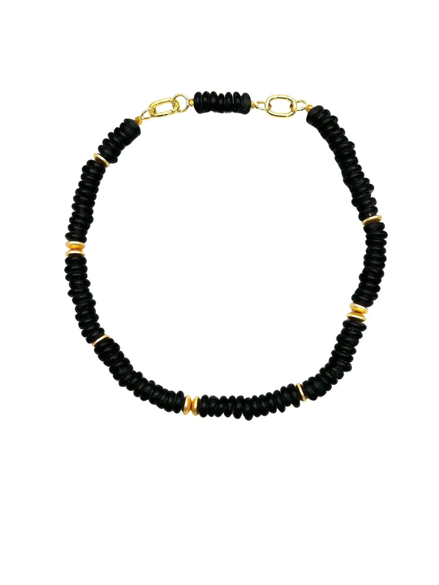 Harper Hart- Jet Necklace - Black African Sea Glass - Edit by Elaine Turner