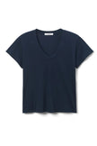 Hendrix Boxy V Neck Tee- Navy - Edit by Elaine Turner
