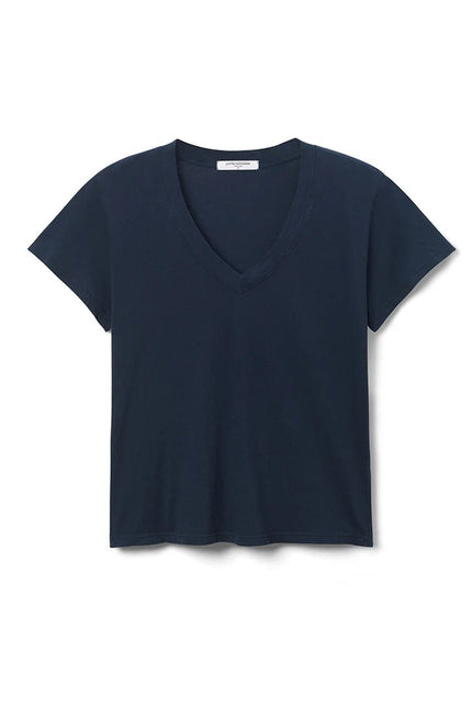 Hendrix Boxy V Neck Tee- Navy - Edit by Elaine Turner