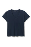 Hendrix Boxy V Neck Tee- Navy