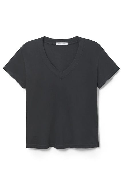 Hendrix Boxy V Neck Tee- Black