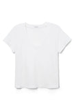 Hendrix Boxy V Neck Tee- White