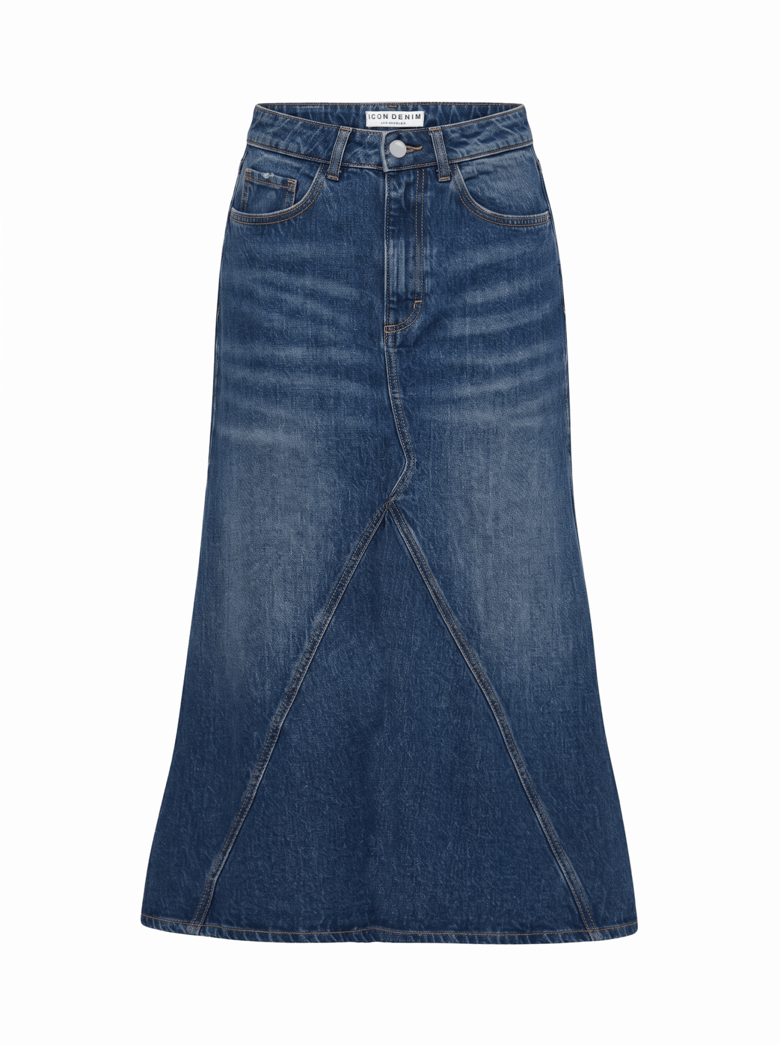 Icon Denim- Dorian Midi Denim Skirt - Vintage - Edit by Elaine Turner