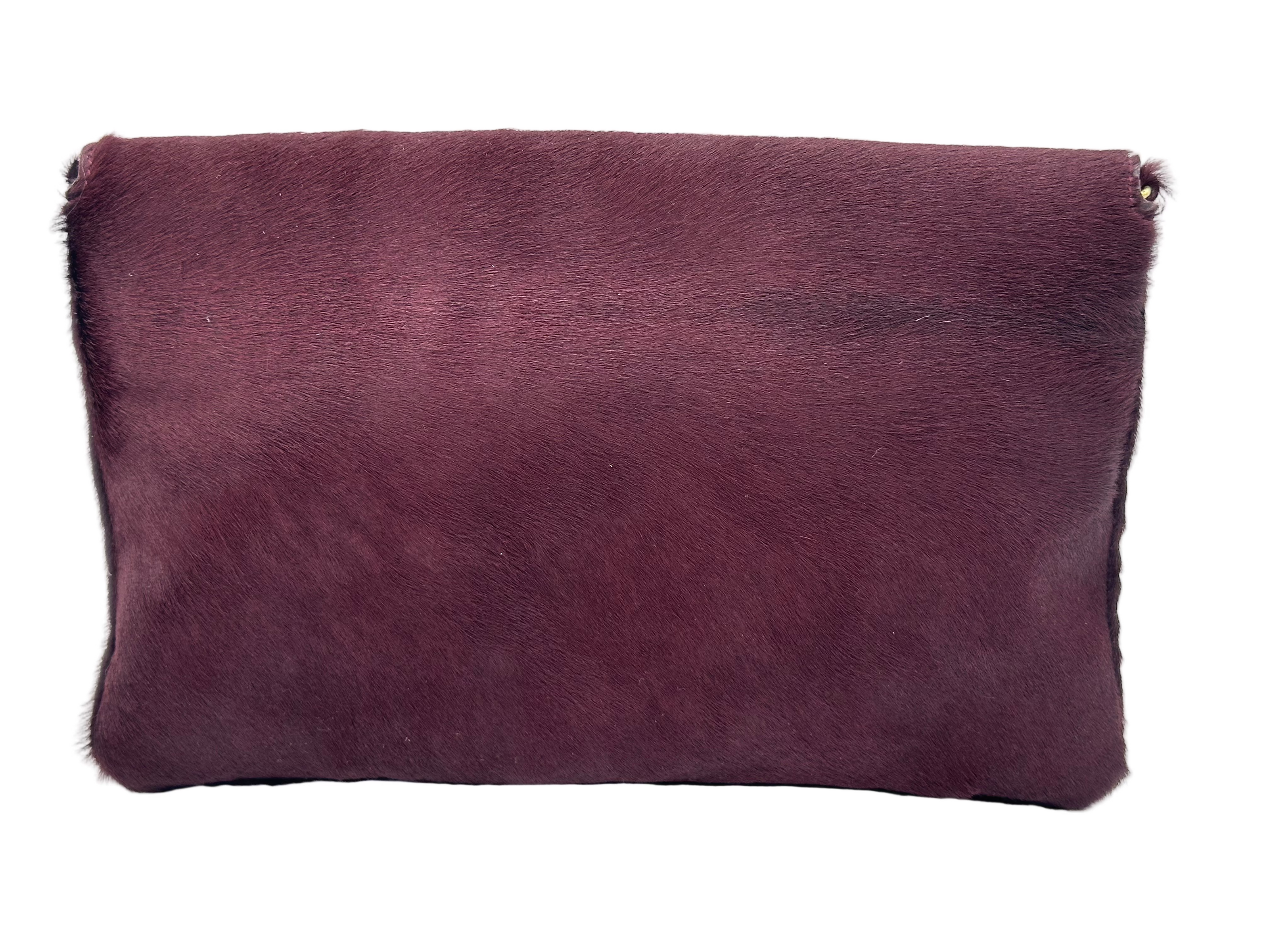Bella Clutch- Bordeaux Haircalf