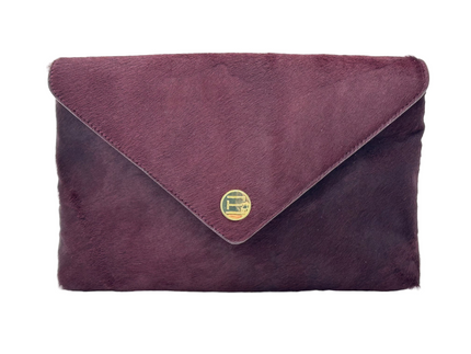 Bella Clutch- Bordeaux Haircalf