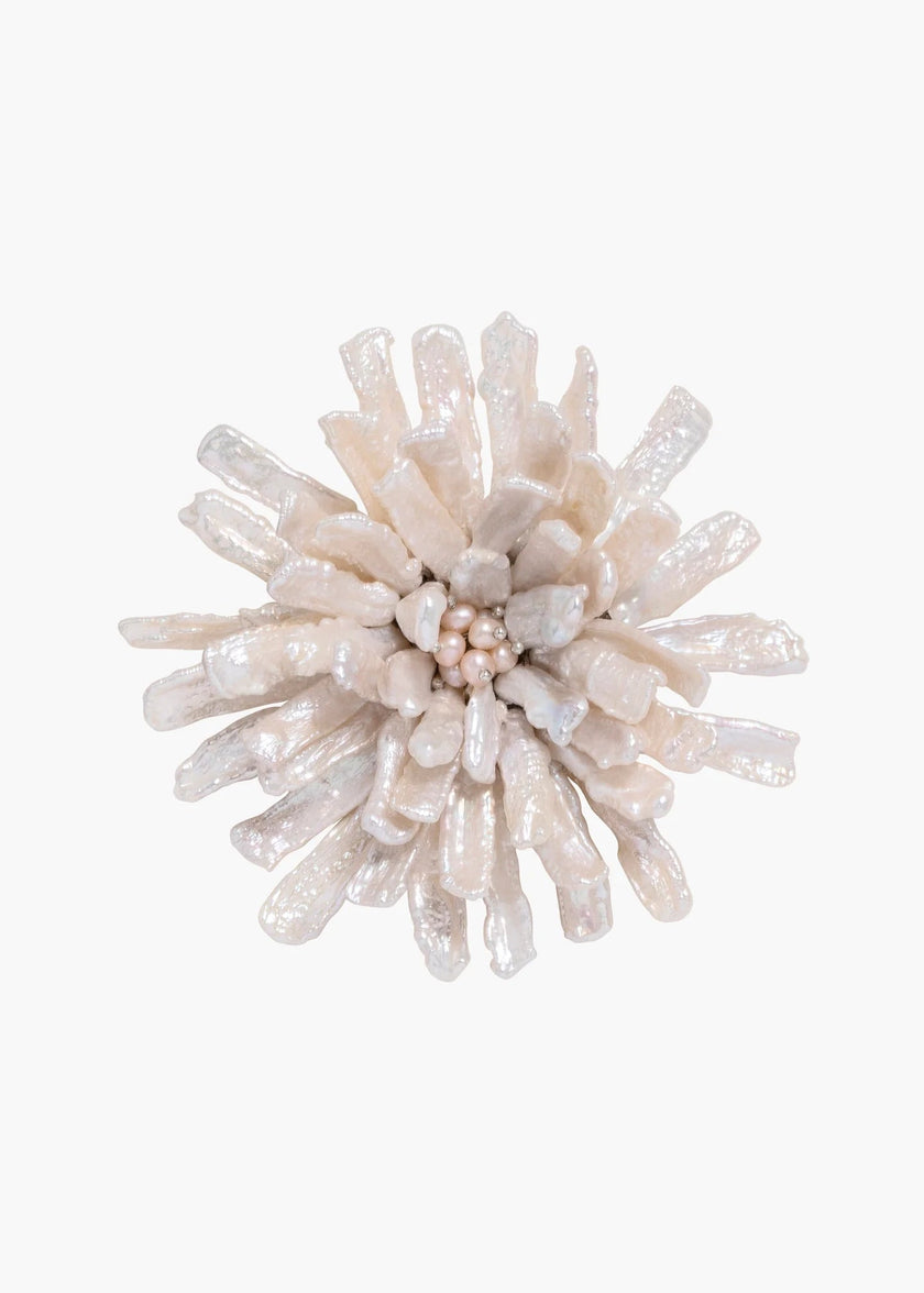 Jennifer Behr- Blythe Brooch - Pearl - Edit by Elaine Turner