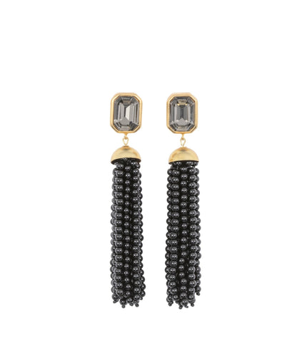 Jennifer Behr- Ellison Earrings - Onyx - Edit by Elaine Turner