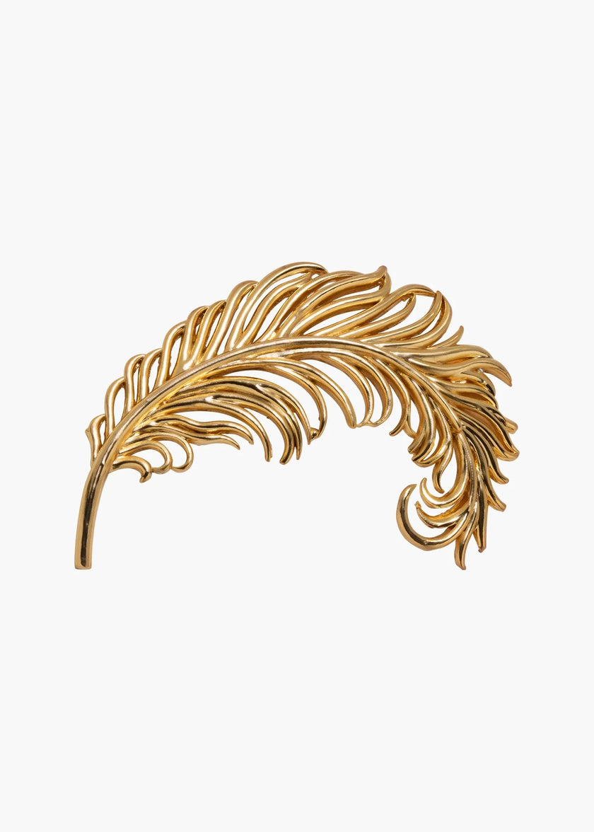 Jennifer Behr- Plumaria Brooch - Gold - Edit by Elaine Turner