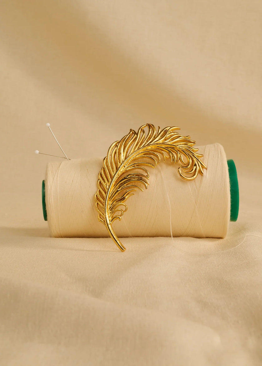 Jennifer Behr- Plumaria Brooch - Gold - Edit by Elaine Turner