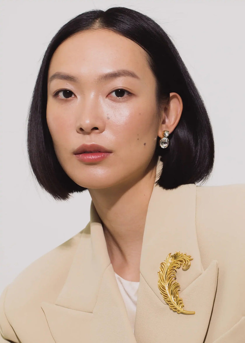 Jennifer Behr- Plumaria Brooch - Gold - Edit by Elaine Turner