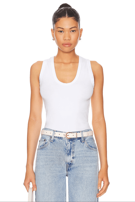 Jordan U Neck Ribbed Tank - Edit by Elaine Turner