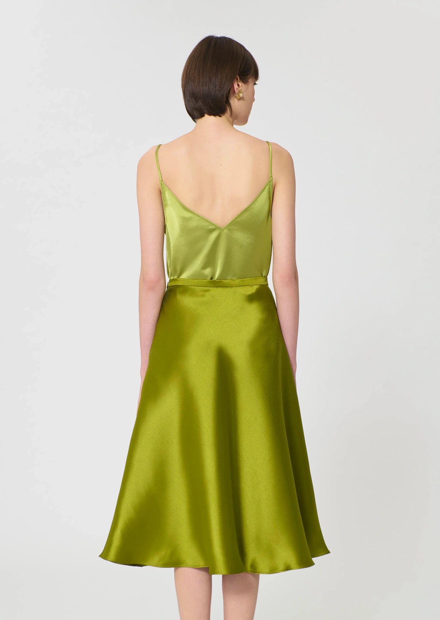 Josephine Green Duchess Satin Skirt - Edit by Elaine Turner