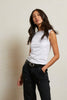 Elanor Muscle Jersey Tee- White