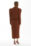 KIWE- Crystal Trim Cropped Jacket - Cognac - Edit by Elaine Turner