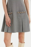 KIWE- Embellished Mini Dress - Grey - Edit by Elaine Turner