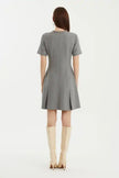 KIWE- Embellished Mini Dress - Grey - Edit by Elaine Turner