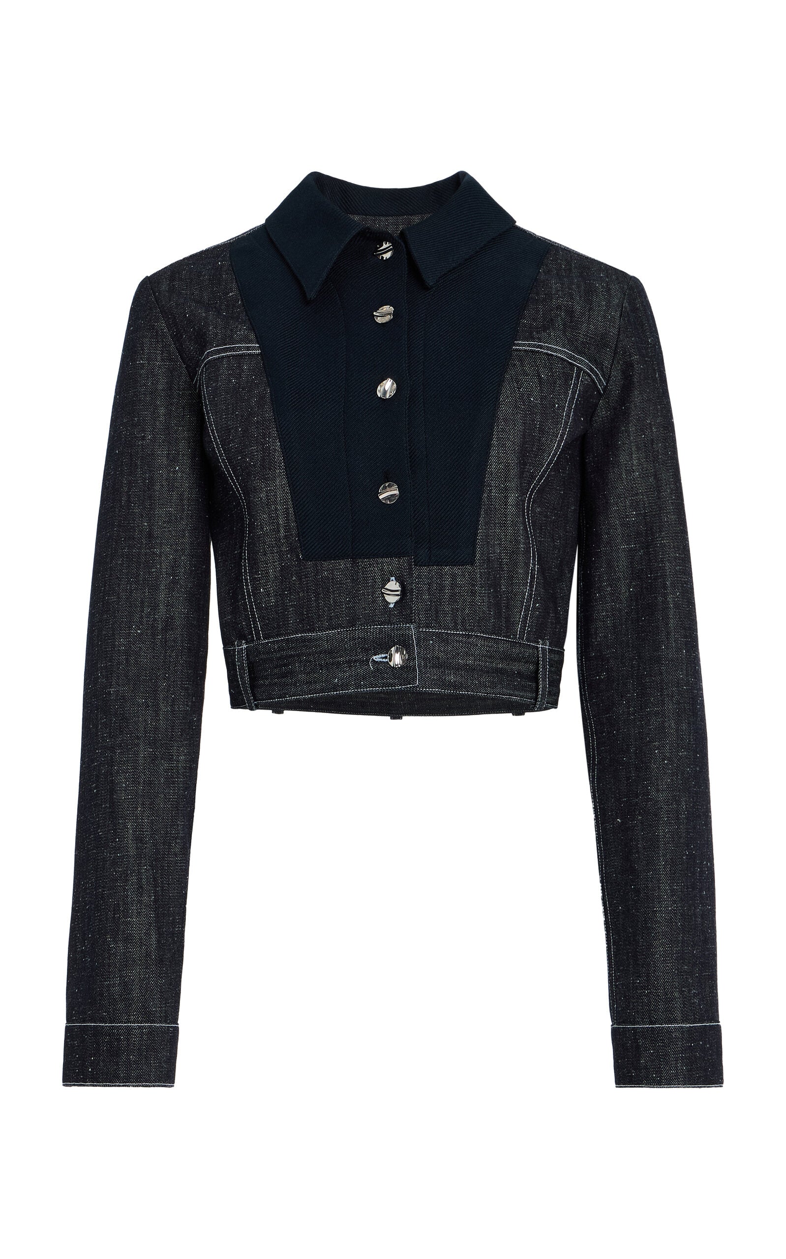 Seamed Bib Denim Jean Jacket