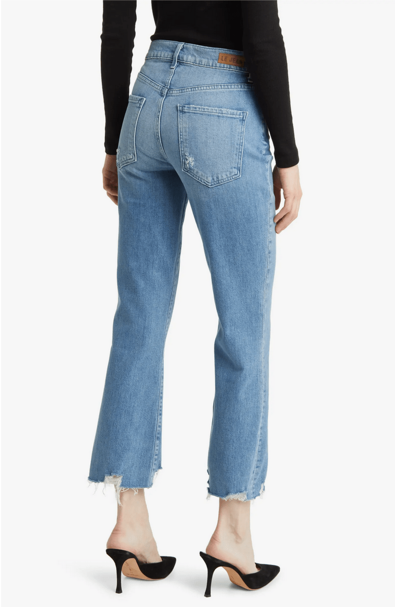 Le Jean- Bella Crop Flare Frayed Hem Jeans- Beach House - Edit by Elaine Turner