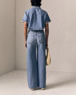 Le Jean- Crochet Trim Column Jeans- Mid Rise - Edit by Elaine Turner