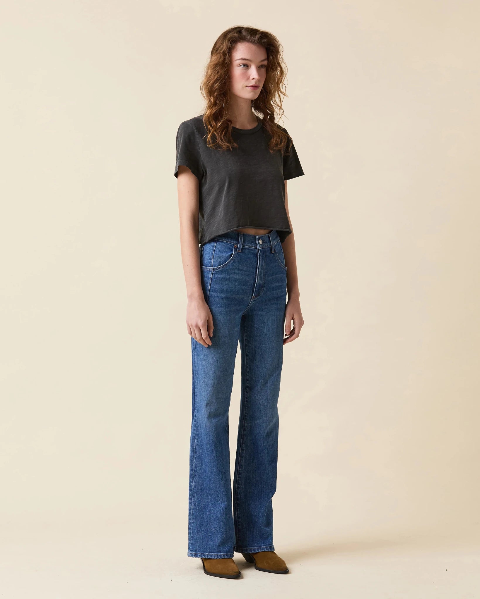 Le Jean- Farrah Flare High Rise Denim- Bohemian Blue - Edit by Elaine Turner