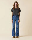 Le Jean- Farrah Flare High Rise Denim- Bohemian Blue - Edit by Elaine Turner