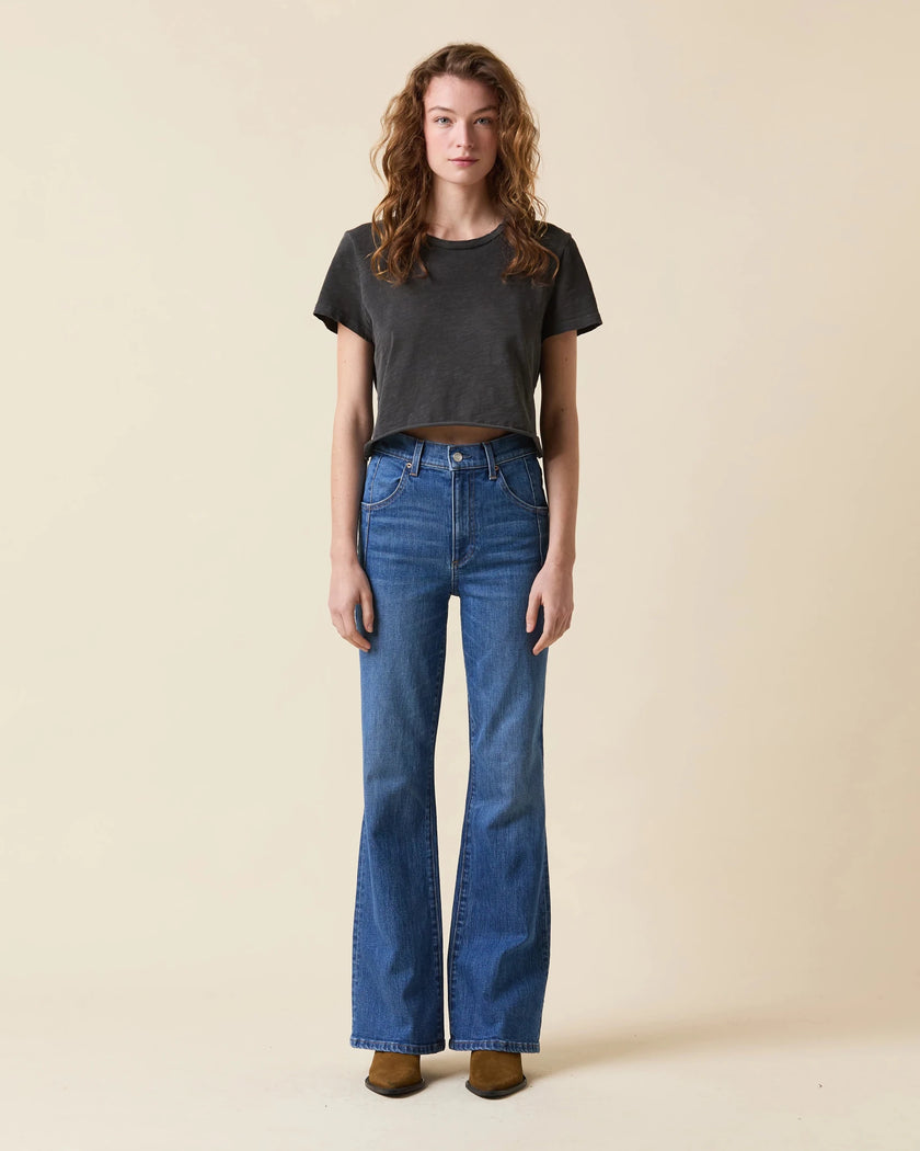 Le Jean- Farrah Flare High Rise Denim- Bohemian Blue - Edit by Elaine Turner