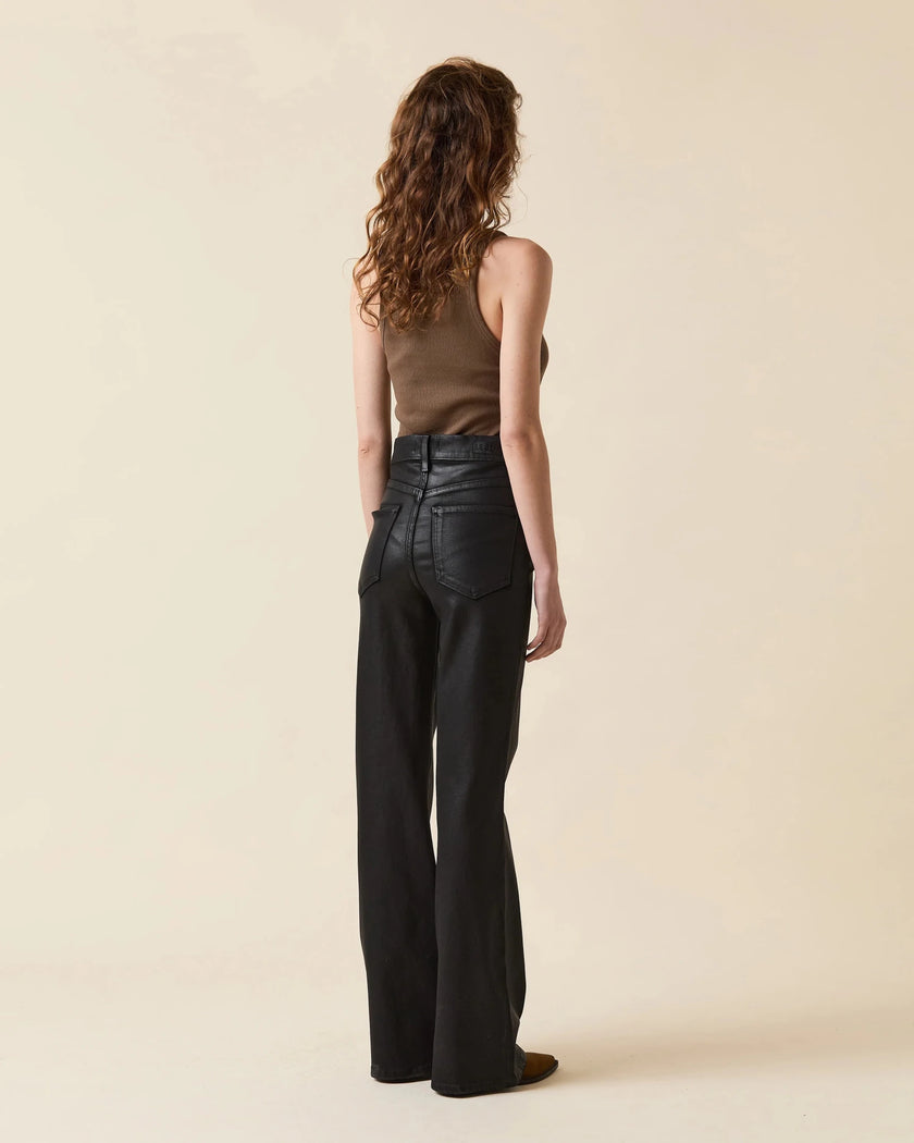 Le Jean- Gigi Skinny Flare Denim- Black Coated - Edit by Elaine Turner
